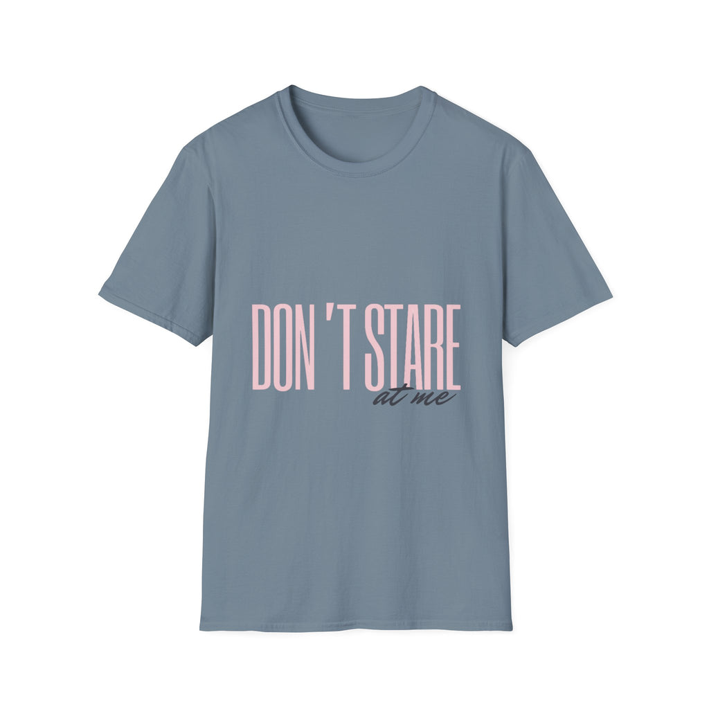Don't Stare At Me Pink Text Adult