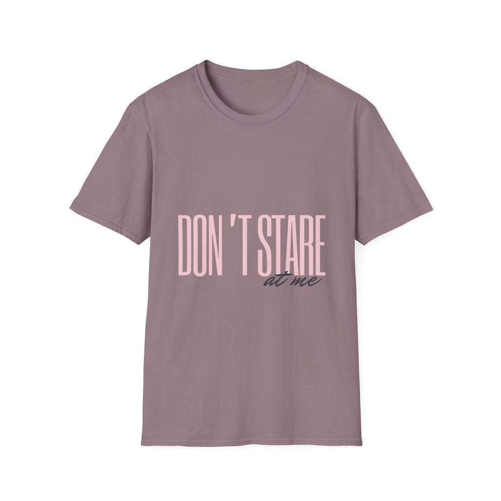 Don't Stare At Me Pink Text Adult