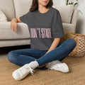 Don't Stare At Me Pink Text Adult
