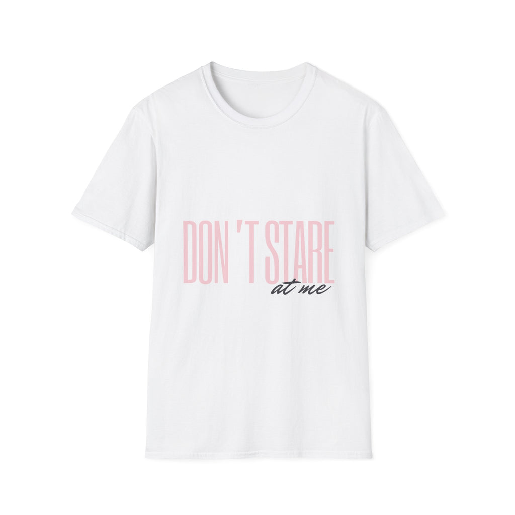 Don't Stare At Me Pink Text Adult